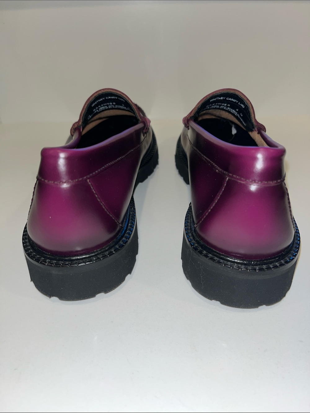 NWOT G.H. Bass Originals Weejuns Whitney Candy Lug Loafers In Plum Womens US 8 - Picture 8 of 16